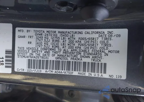2010 Toyota Tacoma Base V6 from USA, damaged, VIN 5TEMU4FNXAZ678031